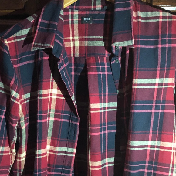 Women Large Uniqlo Flannel - Picture 5 of 7